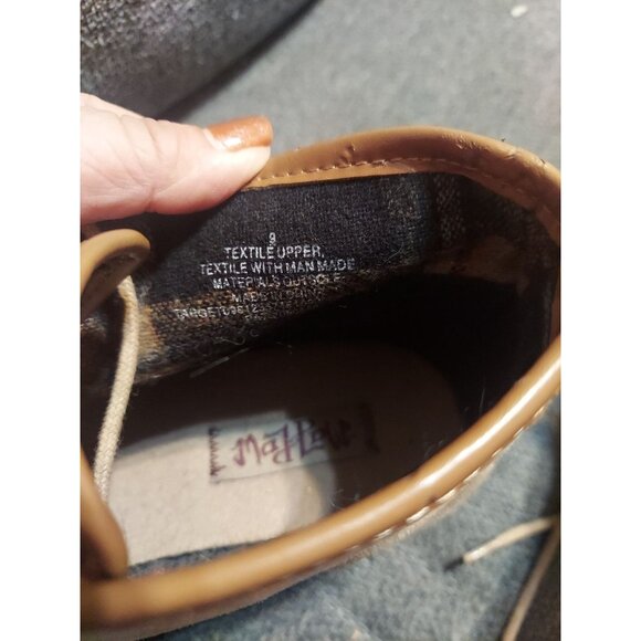 Mad Love Boots Womens 9 Ankle Booties Brown Suede Lace Up Wedge Heels Casual - Picture 10 of 11